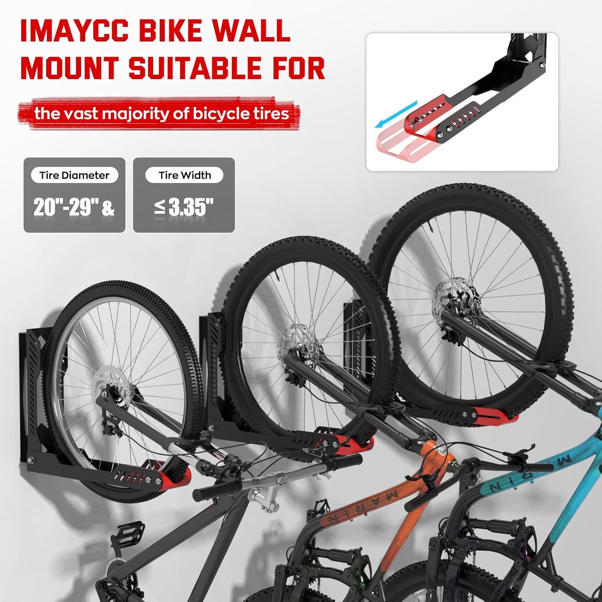 IMAYCC bicycle wall bracket x2 - ShopVlot