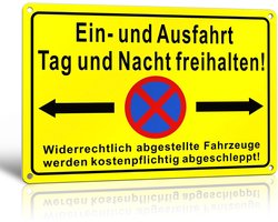 TAKULA Entry and Exit Free Keep Sign Driveway Free Keeping Sign Rash Free Shield, 30 x 20cm Reflective Metal Parking - ShopVlot