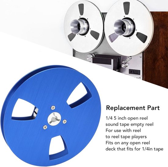 5 Inch Opname Spoel van Aluminium Legering met 3 Windbestendige Gaten voor Geluidsopname en Bending Bestendige Flens, Geschikt voor 1/4 Lege Tape Reel — afbeelding 5