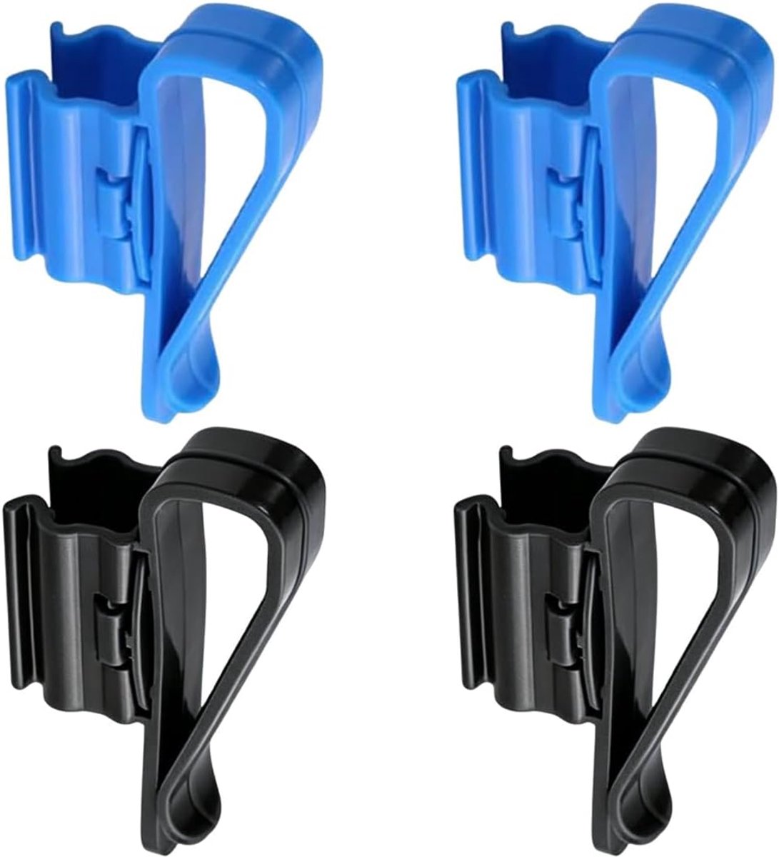 Set van 4 verstelbare multifunctionele kunststof slanghouders voor aquaria - montagetang voor waterslang en buis - ShopVlot