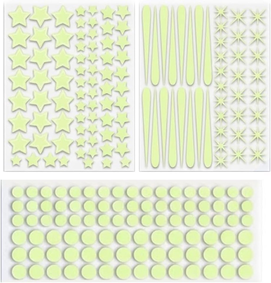 Pack of 205 Luminous Star Stickers, Children's Room Decoration, Luminous Stars, Light Stars, Self-Adhesive, Luminous - ShopVlot
