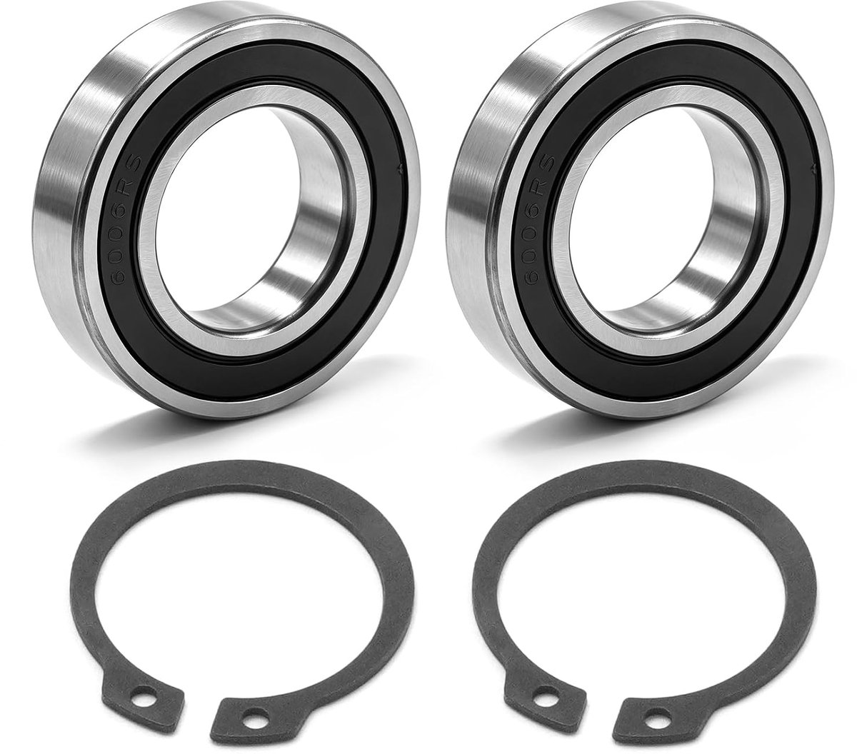 6006-2RS Kogellagers 30 x 55 x 13 mm met borgring, trommellagerset vervanging voor ATIKA EM 125 Comet 130 EM 140 Profi - ShopVlot