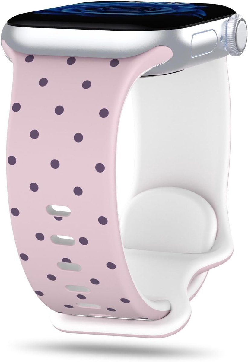 Armband voor Apple Watch 38-46 mm - sportieve siliconen - gestreept design - perfect voor dagelijks gebruik - ShopVlot