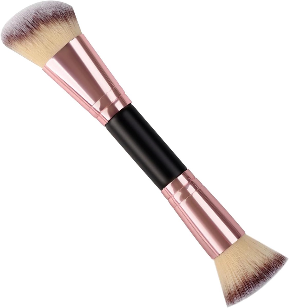 Foundation Brush, Dual Head Contour Brushes, Premium Two-in-One Makeup Brush, Makeup Powder Brush, Double Contour - ShopVlot
