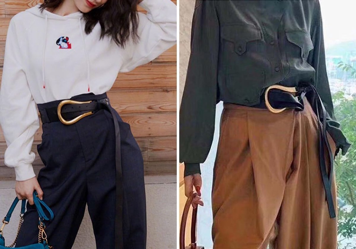 Women Skinny Faux Leather Belts Adjustable Thin Waist Belt Decorative Belt for Dress - ShopVlot
