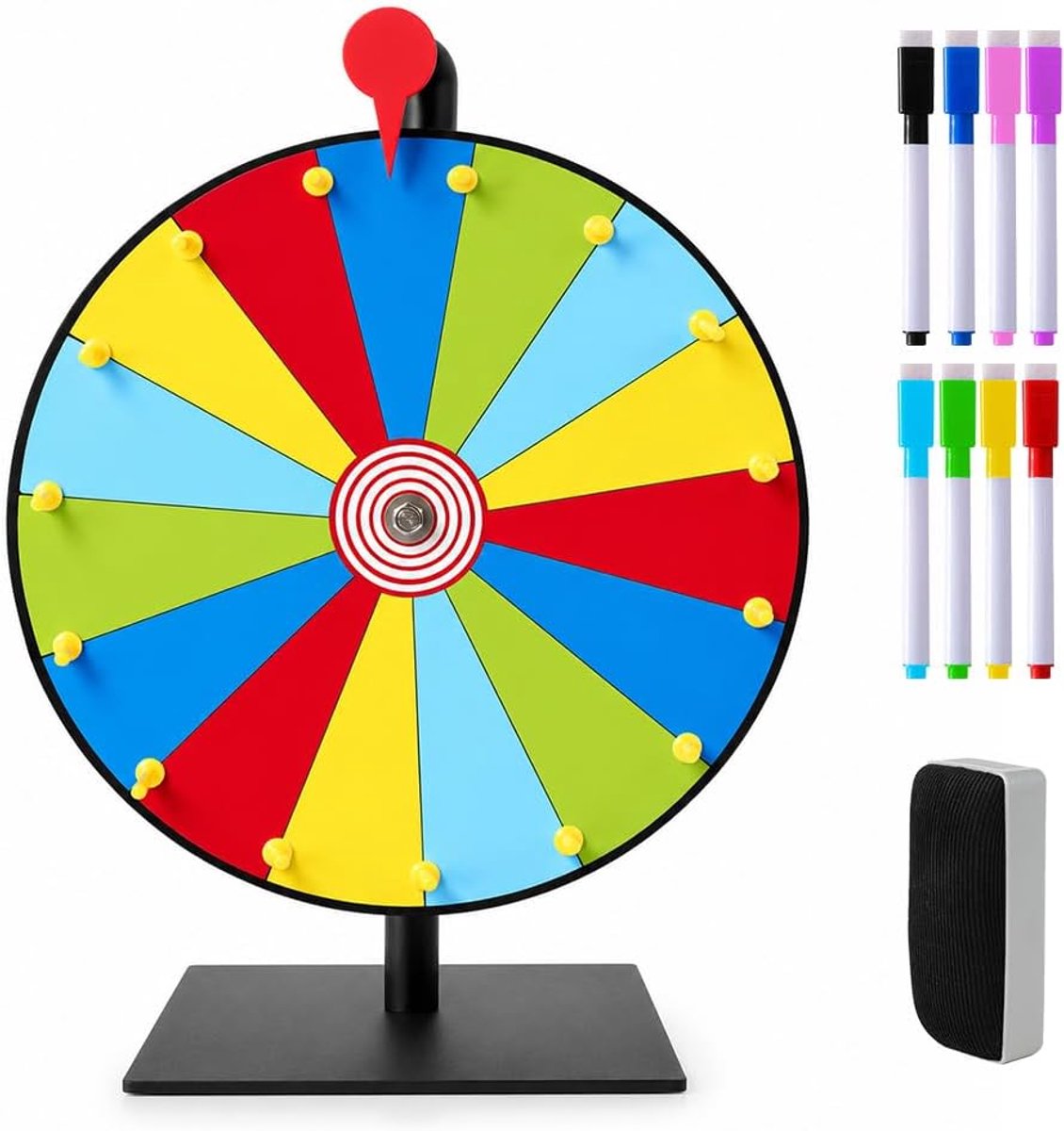 30 cm gelukswiel, 15 sleuven gelukswiel om te draaien voor carnavalsfeesten (B) - ShopVlot