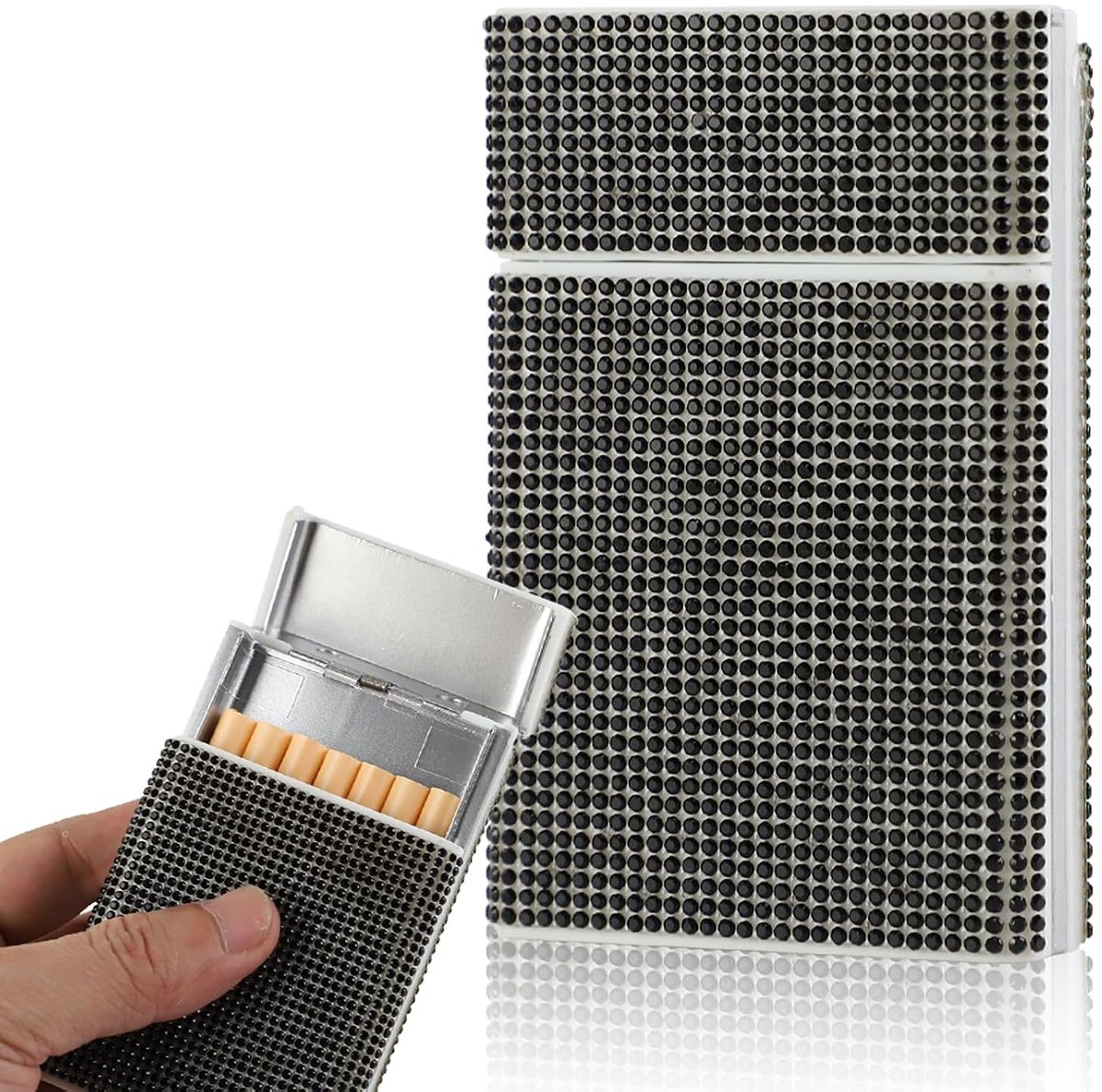 Cigarette Case, Cigarette Case, Moisture and Sweat Resistant, Diamond Cigarette Case for 20 Slim Cigarettes, Cigarette - ShopVlot