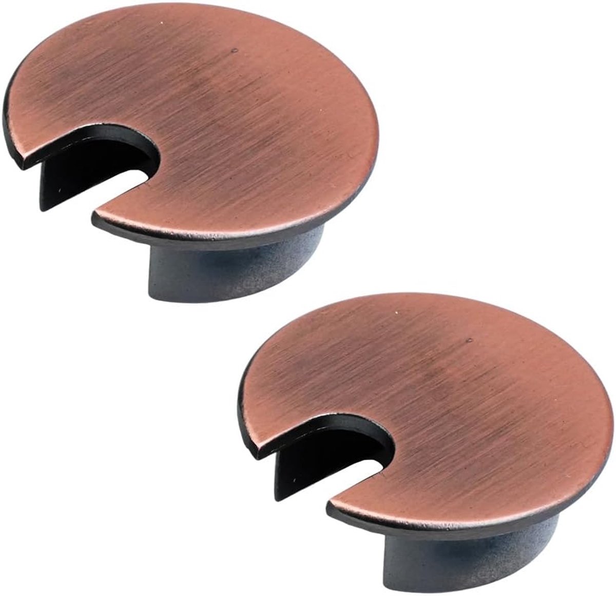 Selyse 2pcs Cable Grommet Desk 35mm Metal with Rubber Grommets, Round Cable Hole Cover for Cable Management Office & - ShopVlot