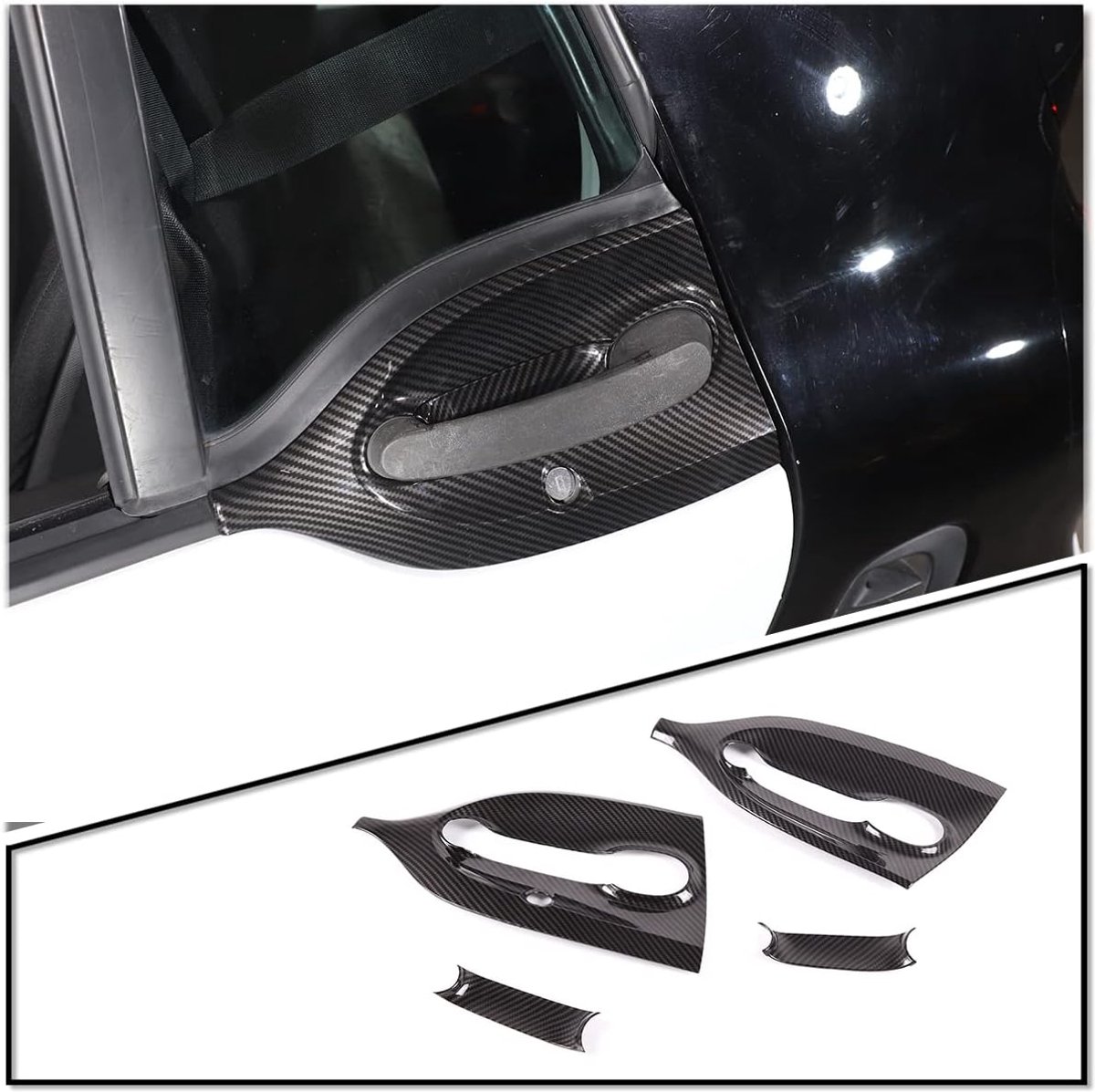 METYOUCAR Car Door Handle Bowl Cover Trim for Benz Smart 453 Fortwo Forfour 2016-2021 Car Accessories Left Drive - ShopVlot