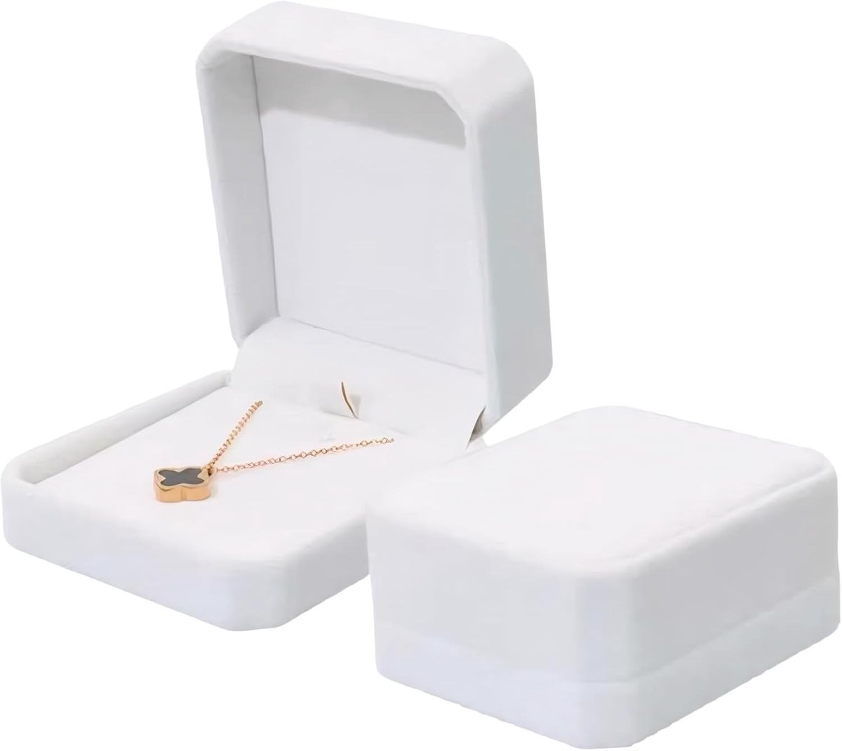 Ring Box for Engagement Rings Ring Box 70 x 85 x 39 mm Velvet Earrings Storage Box for Proposal Engagement Square - ShopVlot