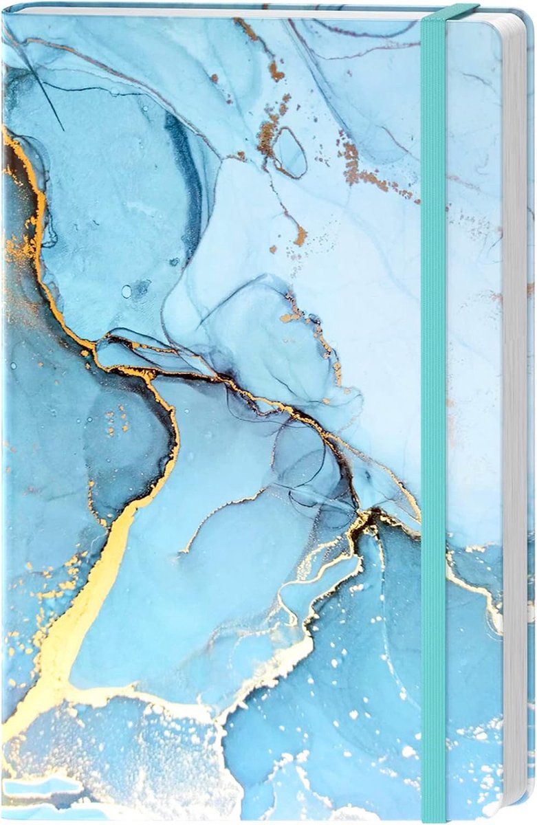 Lined Journal Hard Cover Notebook Marble Hardcover Journal for Women Medium 5.7x8.4 Inch 160 Pages Thick Paper, Cute - ShopVlot
