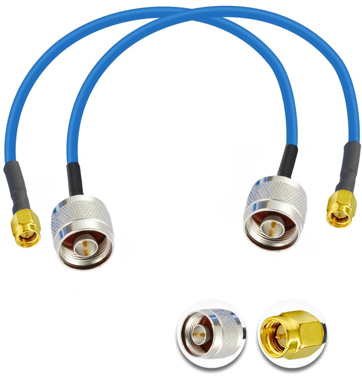 Vecys 2PCS SMA Male to N Type Male RF Coaxial Cable N Type RF Coax Pigtail Cable 12"/30CM RG402 SMA Male 50 Ohm - ShopVlot
