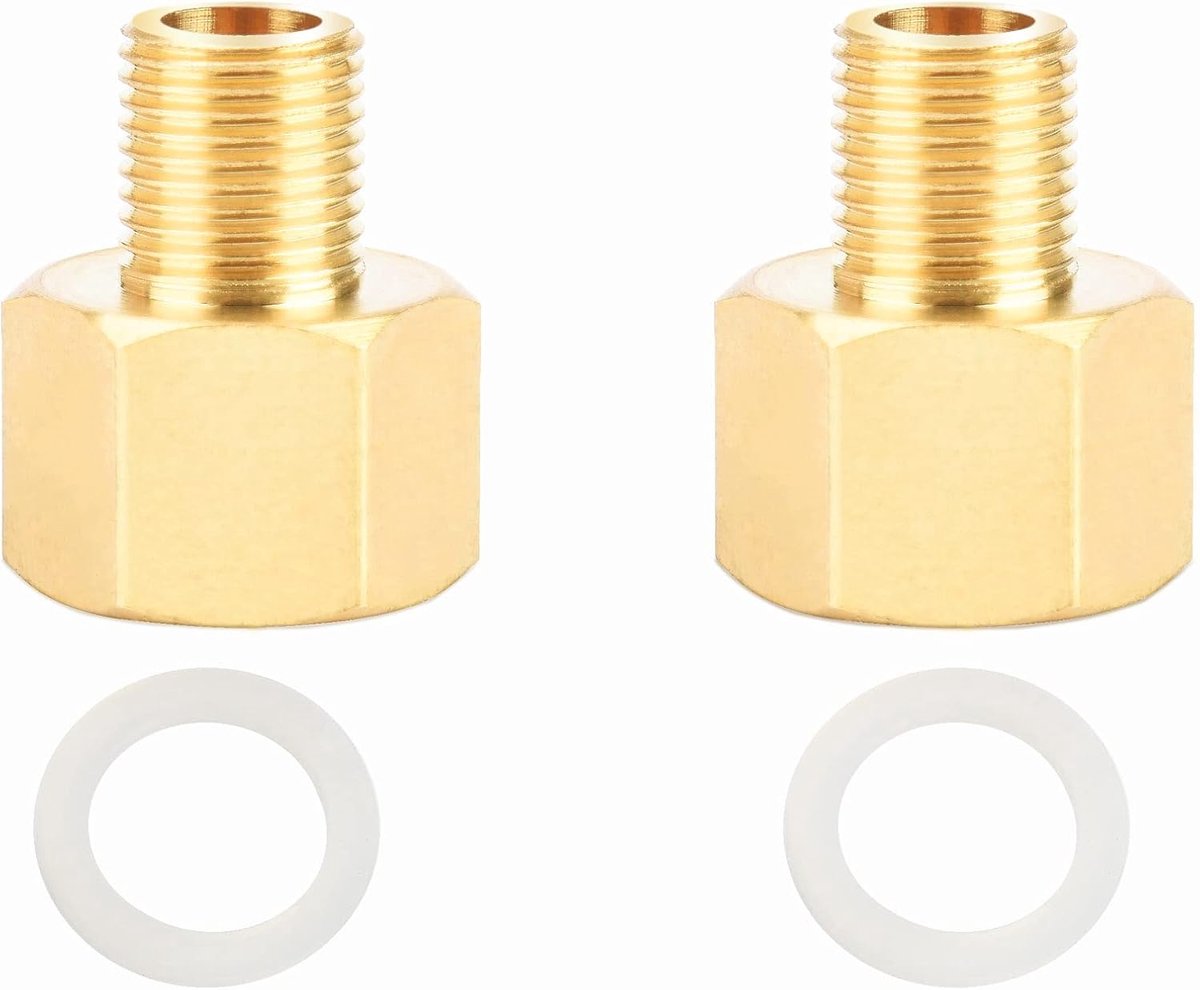 Two pieces reduction extension 1/8 outside x 1/4 inside brass - ShopVlot