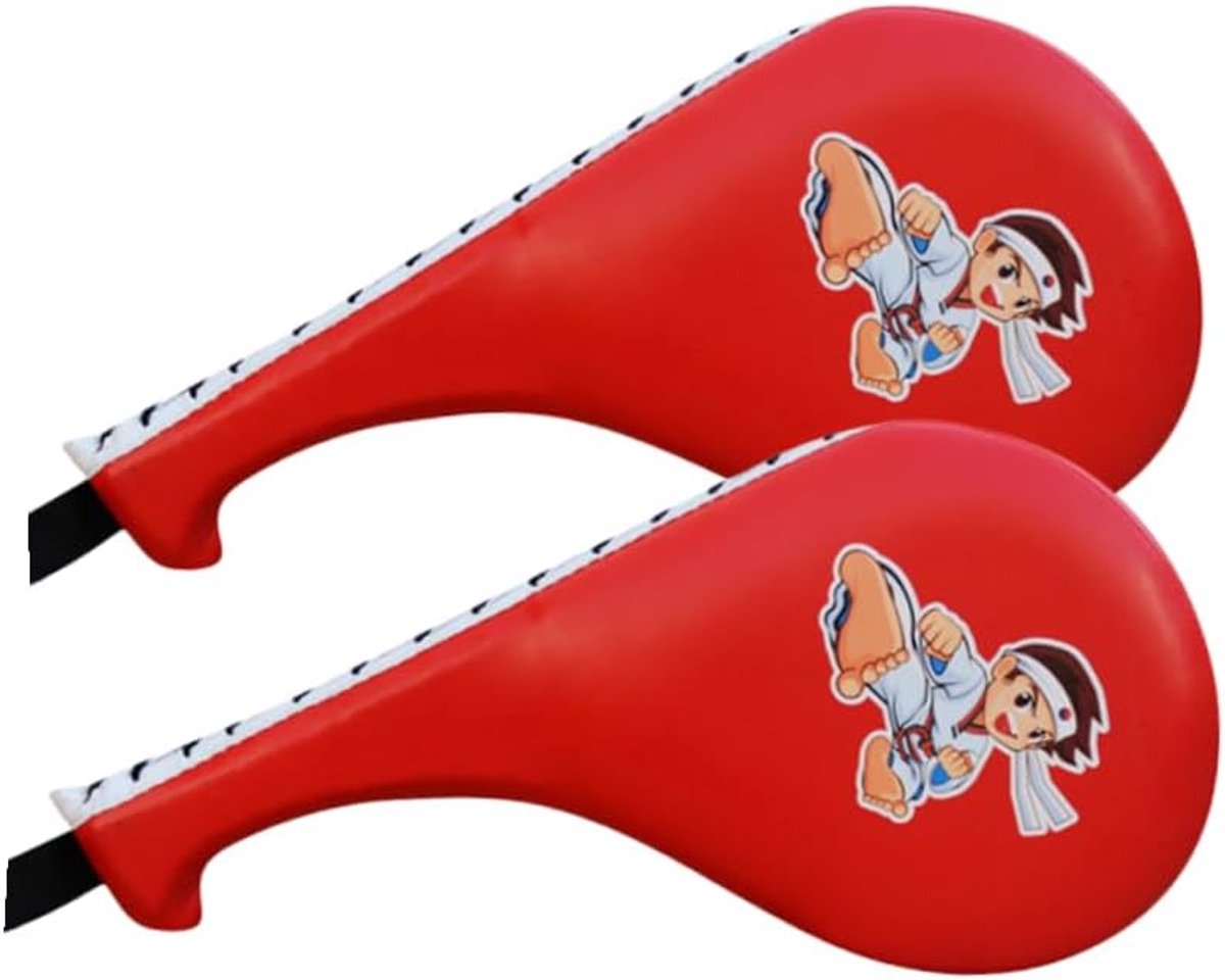 2 Pack Taekwondo Kick Pads,Durable Eye-catching Kick Pads,Cute Cartoon Decoration TKD Karate Martial Arts Strike - ShopVlot
