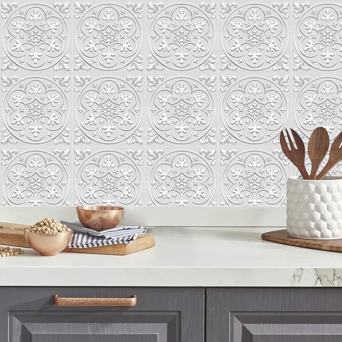 SVNOOC Peel and Stick Wandtegel Stickers Backsplash Stickers Home Tegels voor keuken/woonkamer/badkamer in reliëf - ShopVlot
