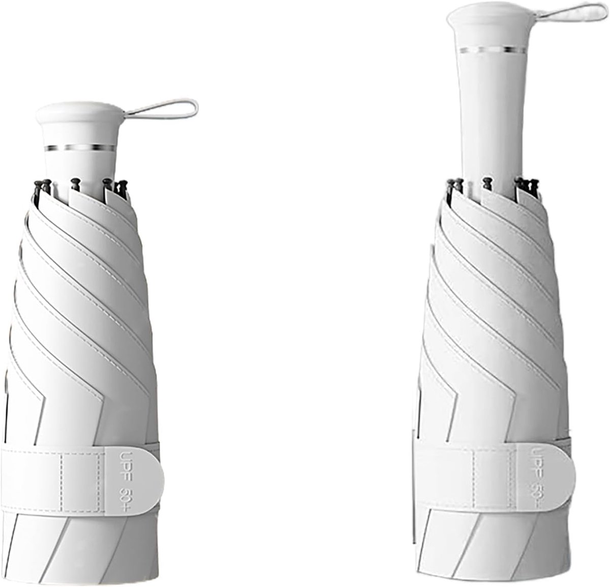 Mini Opvouwbare Reisparaplu met Ingebouwd Verborgen Telescopisch Handvat, Teflon Coating, UPF 50+ UV-Bescherming - ShopVlot