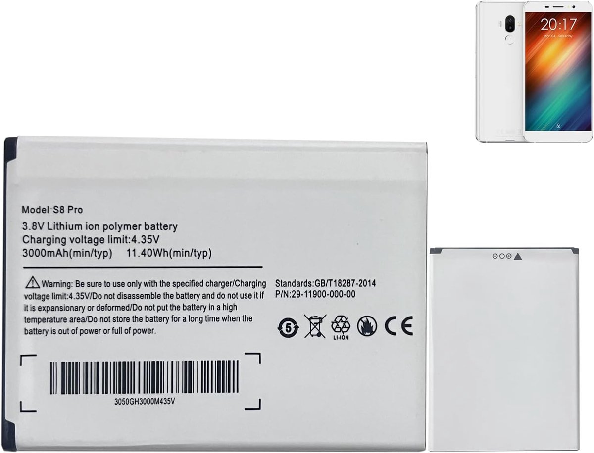 Replacement battery S8 Pro compatible with Ulefone S8 & S8 Pro - ShopVlot