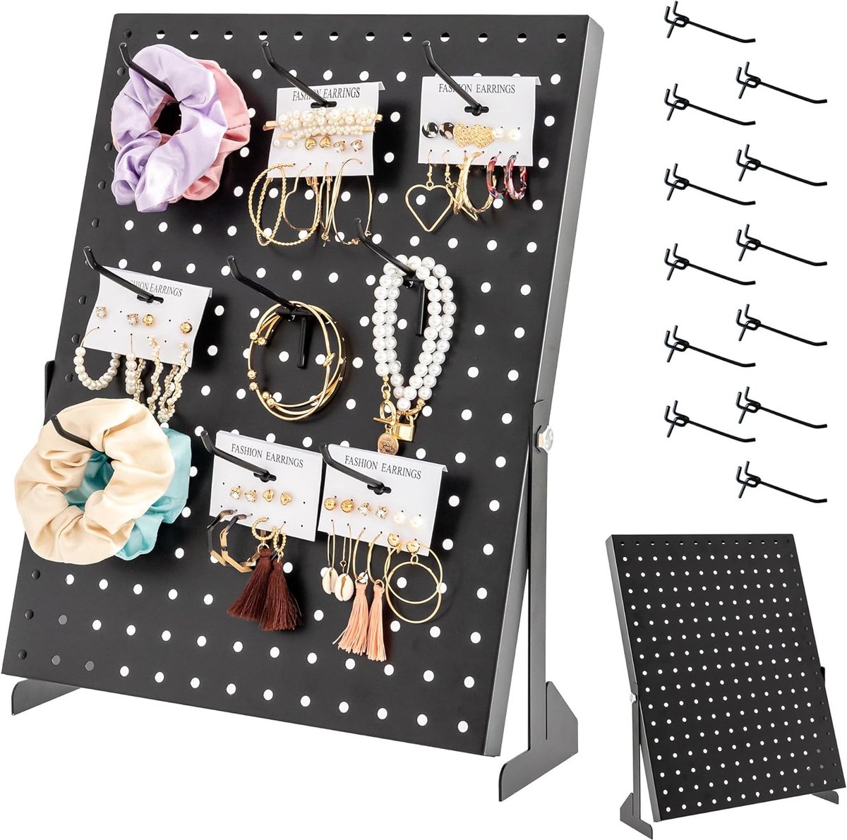 ODOXIA Pegboard - Pegboard Stand for Suppliers - Pegboard Organizer - Black Pegboard Hooks for Home, Store, Office - ShopVlot