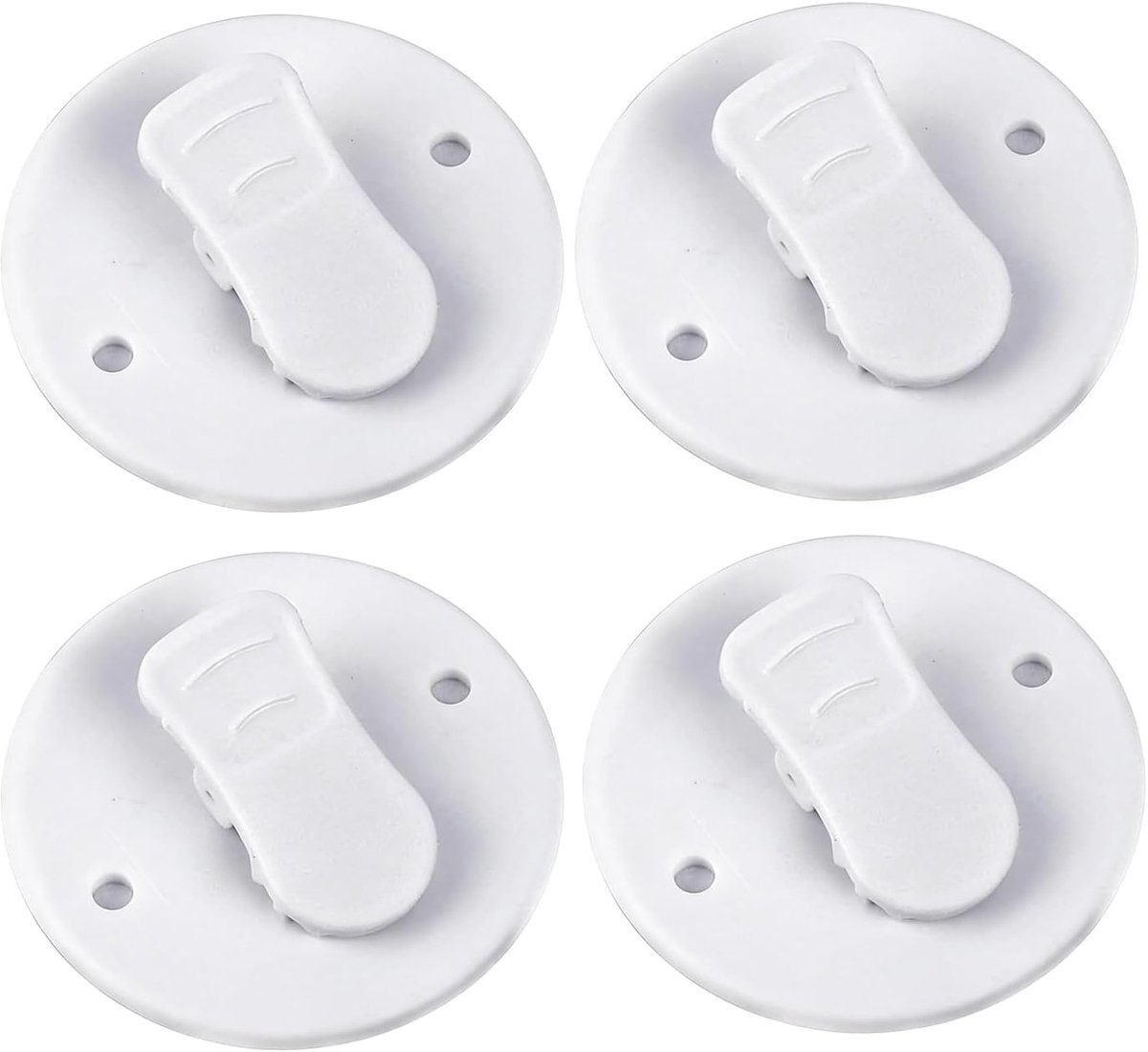 Douchestang clips 4 stuks - Plastic zelfklevend - Waterdicht en windproof - Ideaal voor doucheschermen - ShopVlot