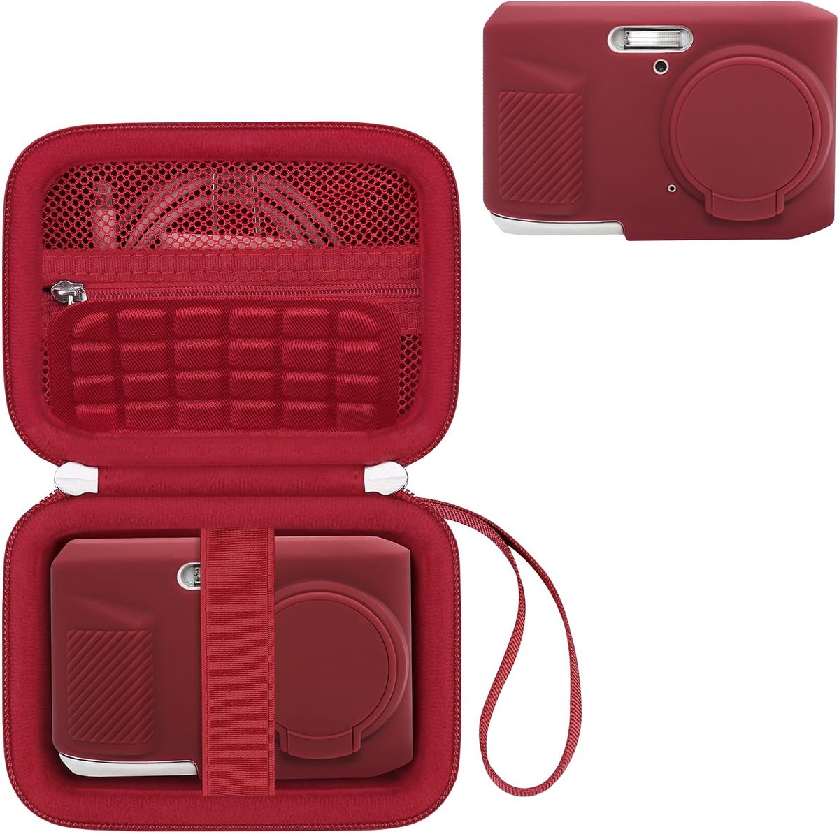 Camera hoes voor Kodak PIXPRO FZ45 - harde draaghoes - zacht silicone cover - perfecte bescherming - ShopVlot