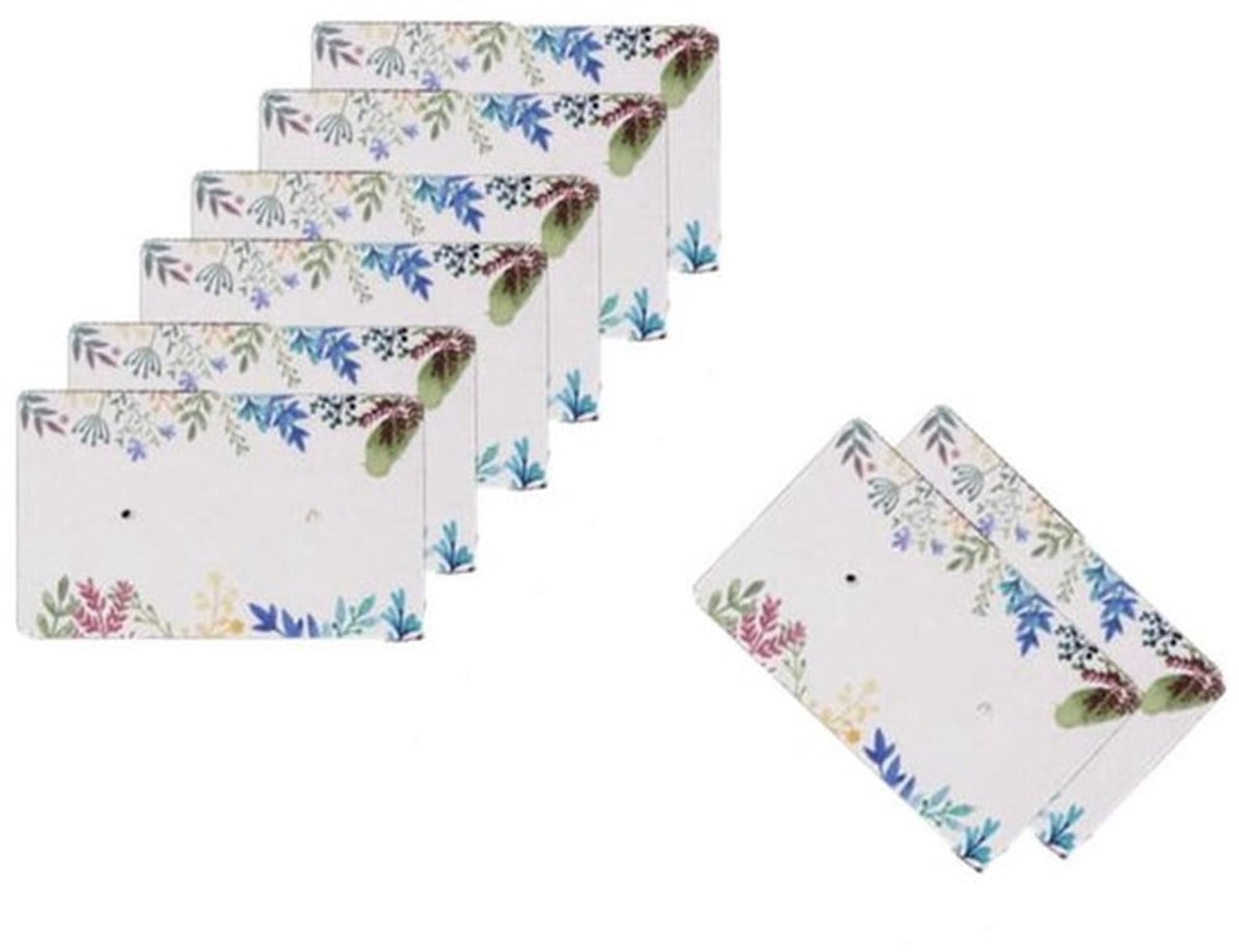 Oorbel Display 100 Stuks - Showkaarten - Kraftpapier - 3x5 cm - Geschikt voor Sieraden - Duidelijke Afdrukken - Sieradenhouder