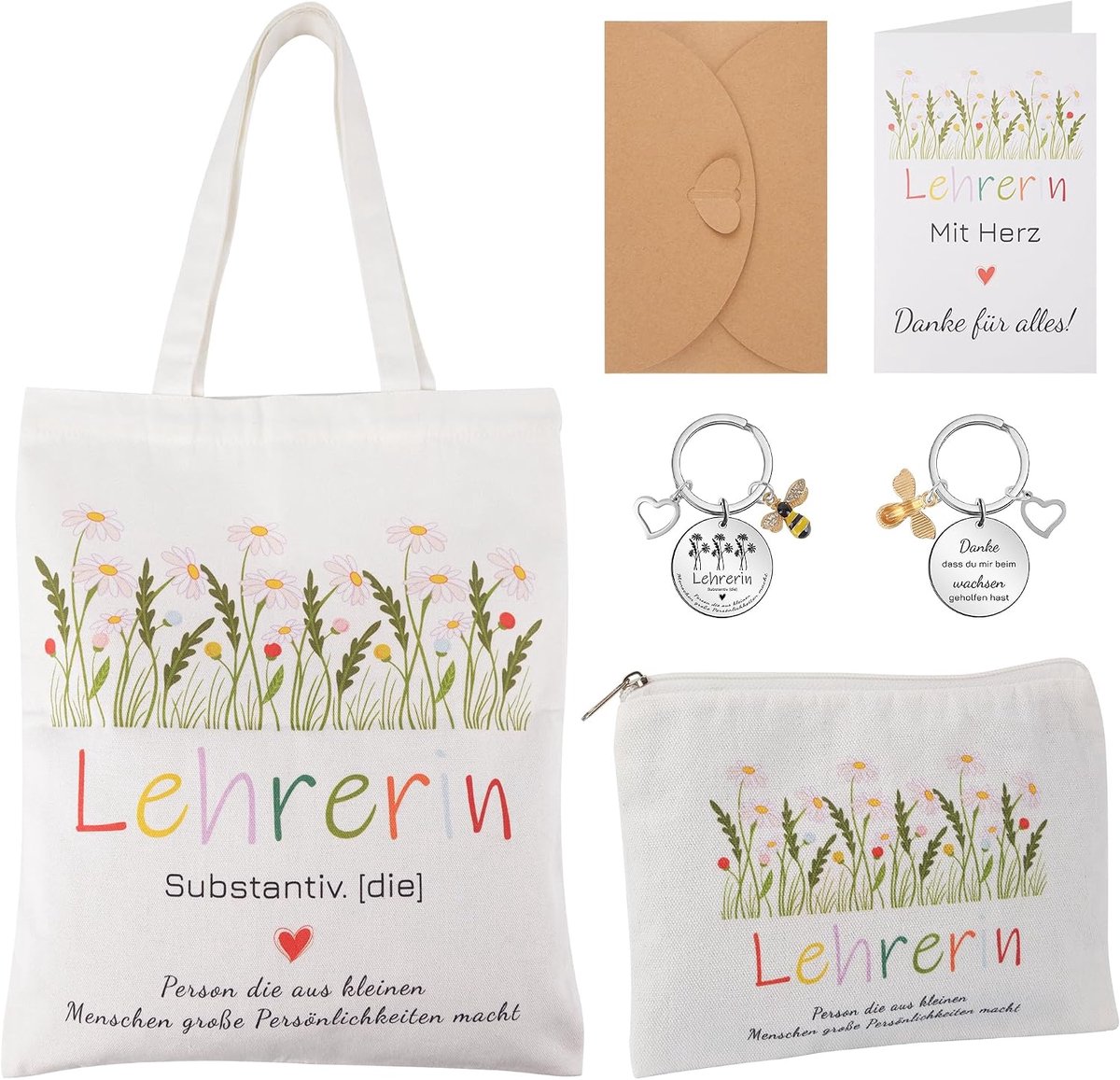bedankgeschenk voor leraren - uitgebreide set - schoudertas en accessoires - toon waardering - ShopVlot