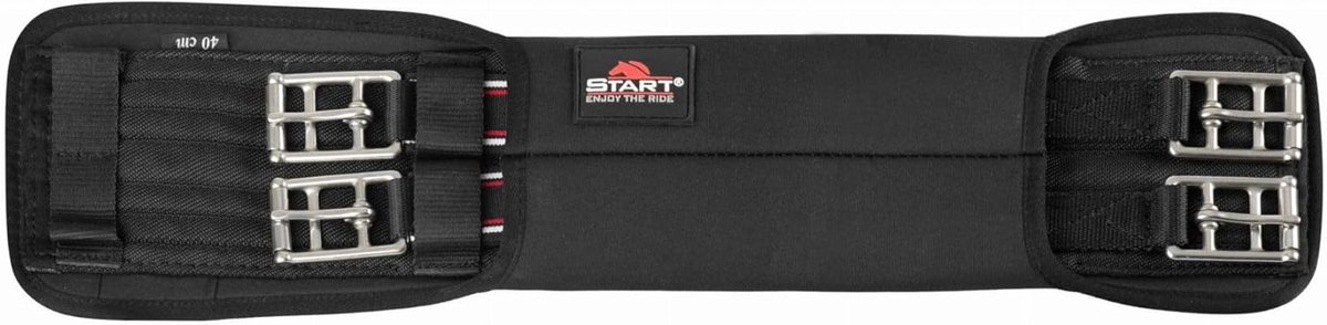 Dressuurriem 70 cm - Neopreen Zwart - Elastische Band - Eenvoudig aan te passen - ShopVlot
