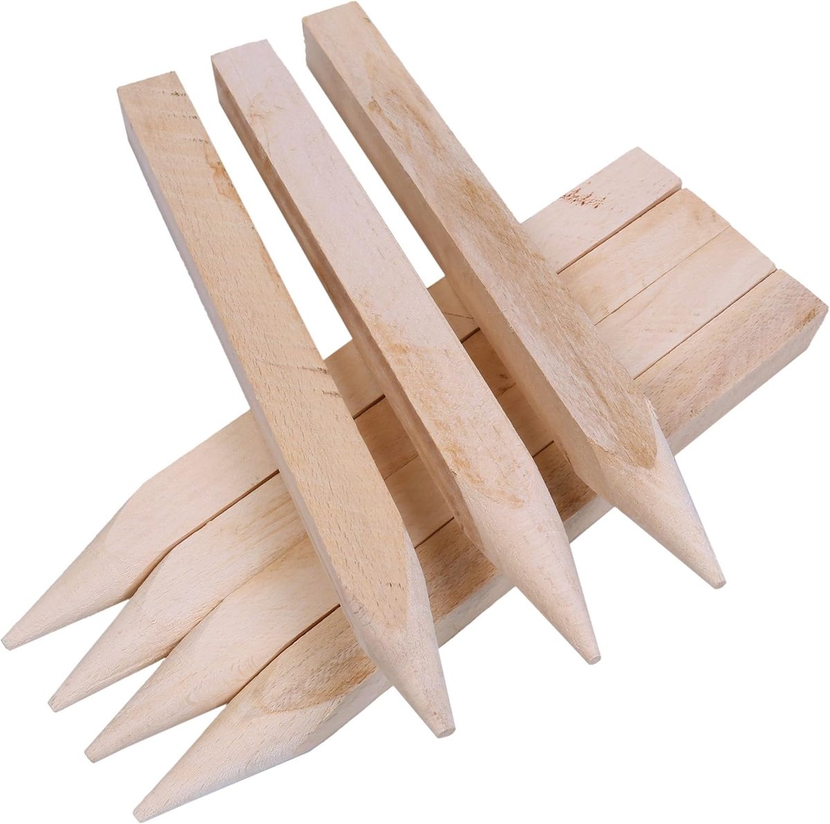 Houten palen 50 x 50 cm - weerbestendig - scherpe punten voor eenvoudige installatie - ideaal voor tuinondersteuning - ShopVlot