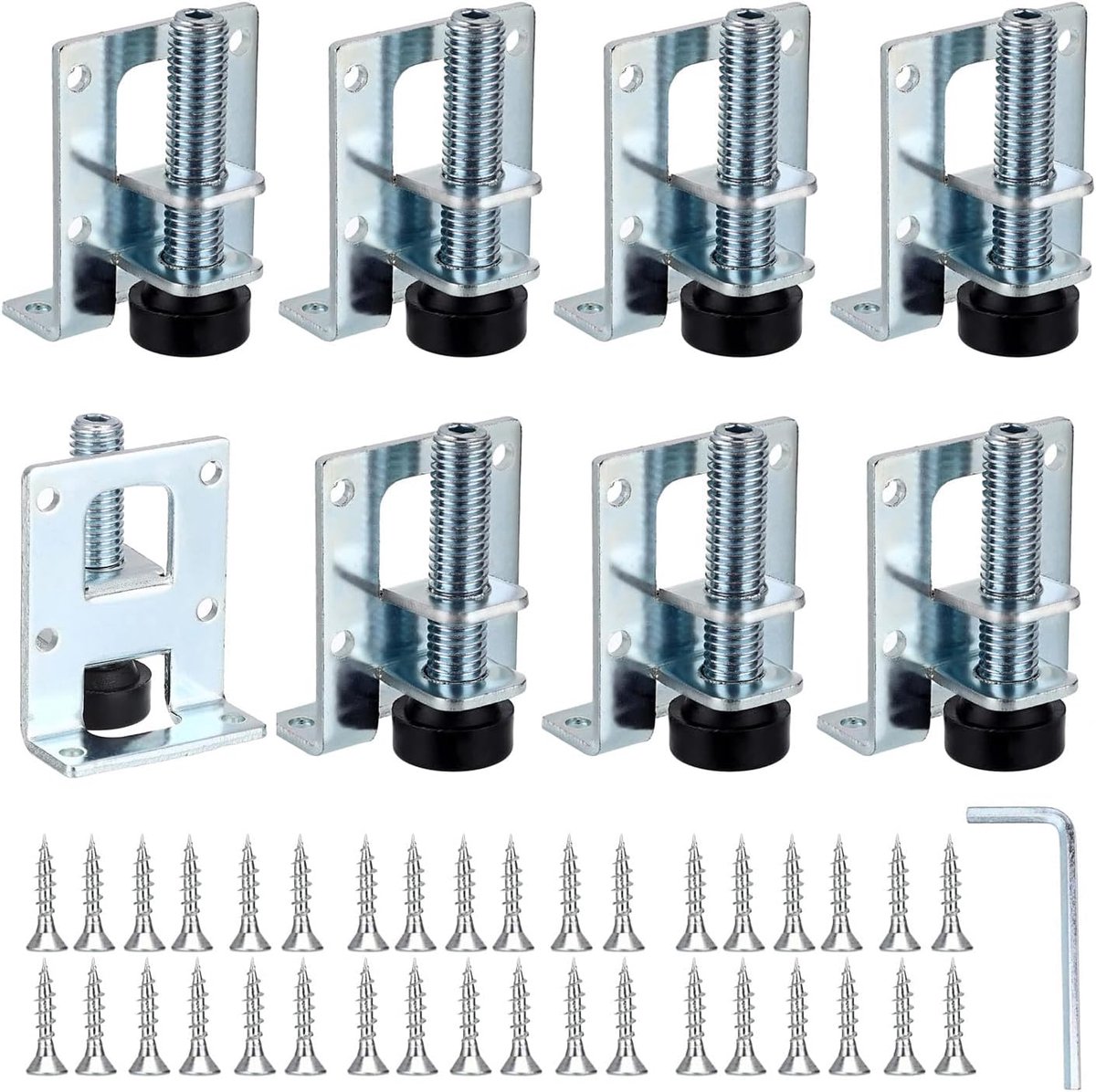 Verstelbare meubelpoten 55-102 mm - Zware nivelleringspoten - Stabiele L-vormige houder - Ideaal voor wiebelige meubels - ShopVlot