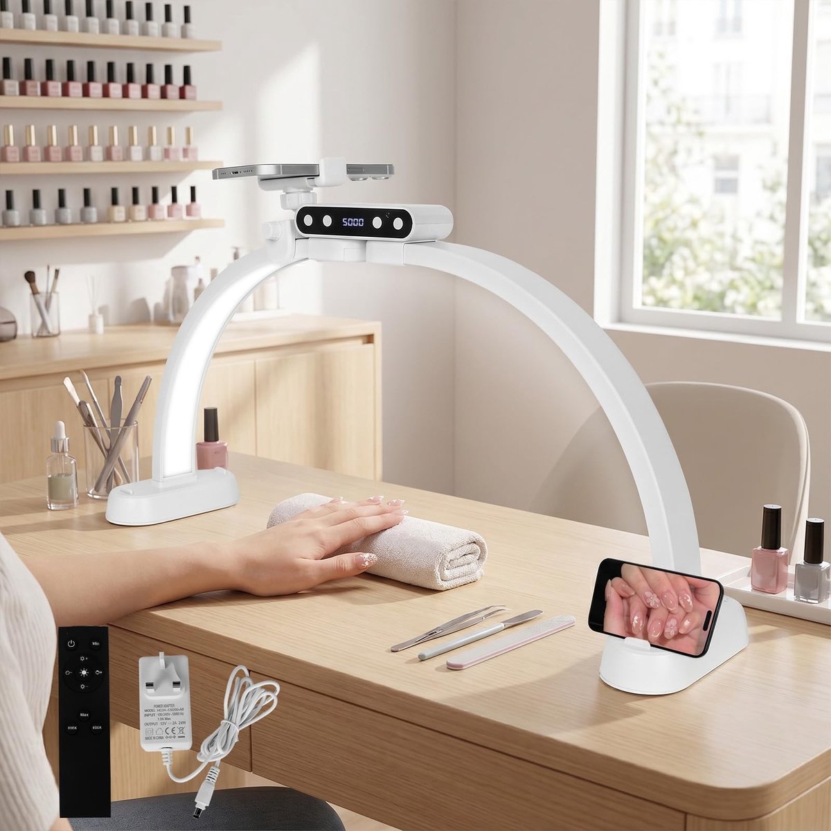 Solidchoice - Dimbare LED Lamp in Halvemaan Vorm voor Nagelkunst