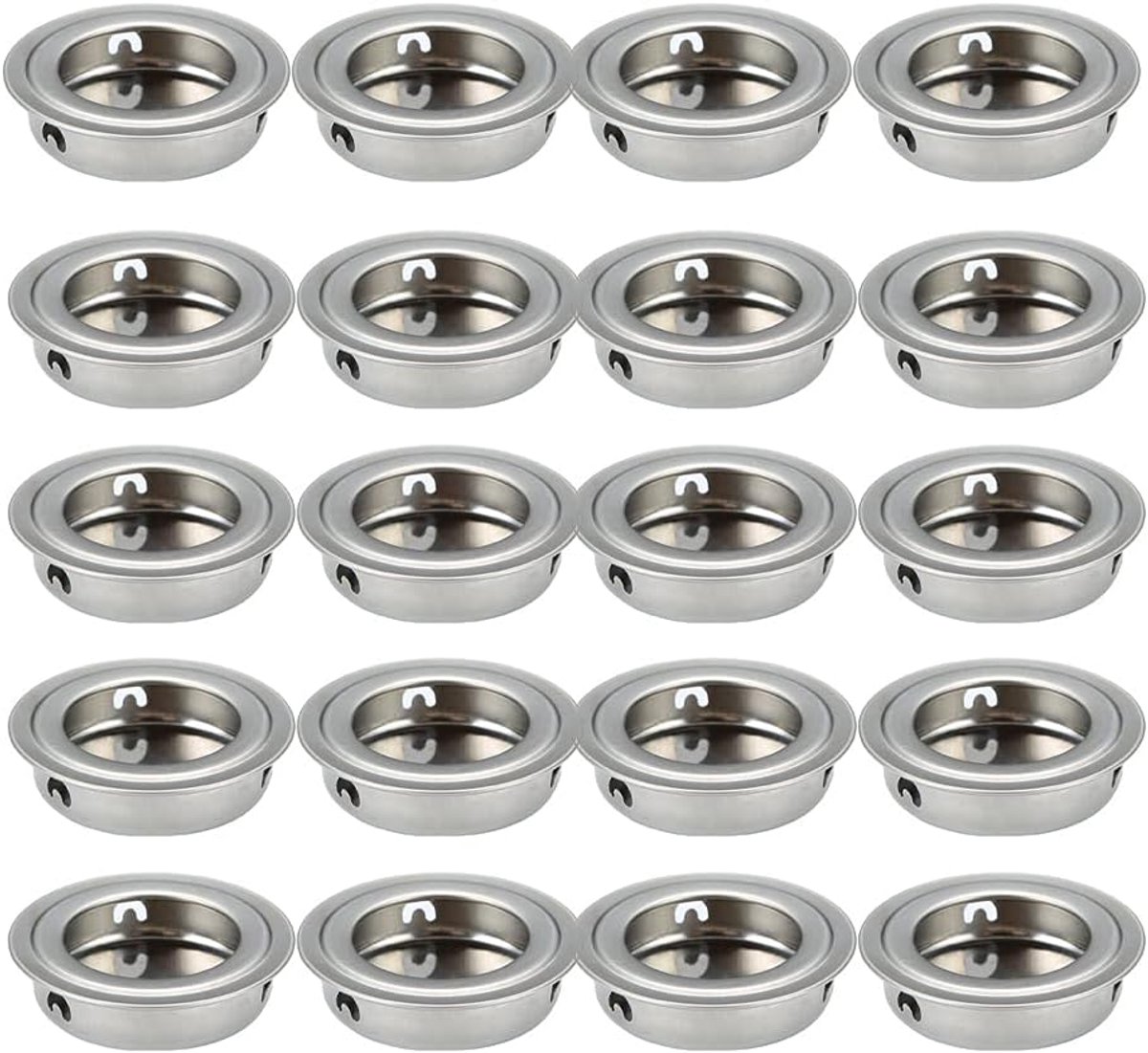 Deurknoppen 20pcs Ø 35mm - RVS ronde handgrepen - Ingebouwde bevestiging - Eenvoudige installatie - ShopVlot