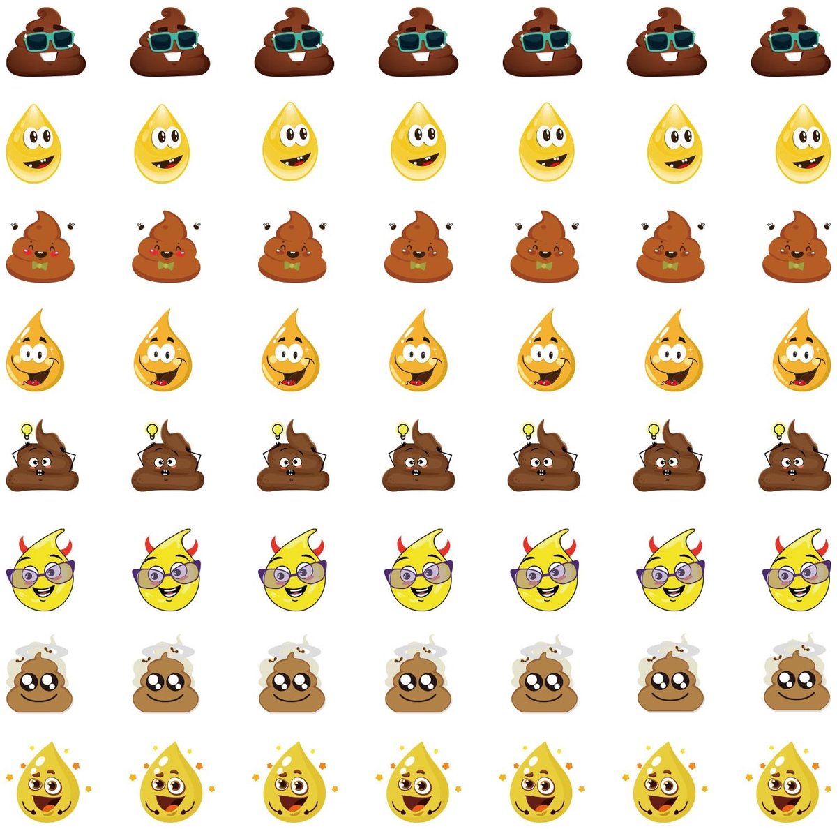 Solidchoice - Set van 12 Grappige Potty Training Stickers