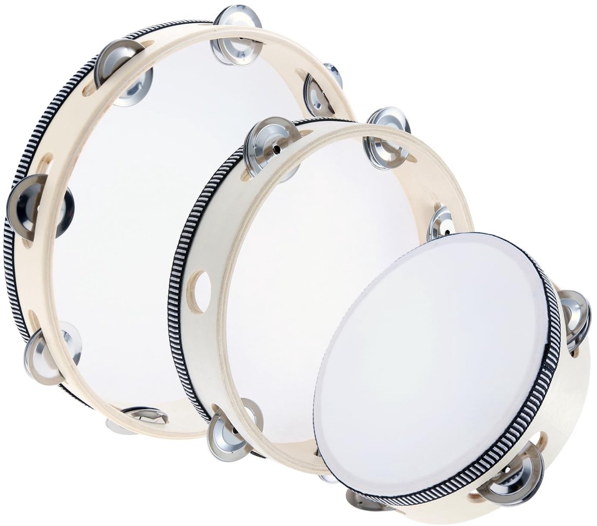 Solidchoice - Set van 3 Handheld Tamboerijnen voor Muziek en Feesten