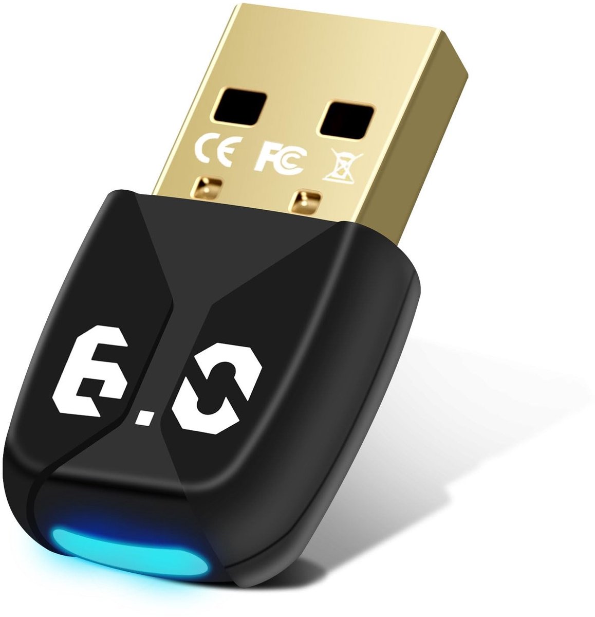 Solidchoice - Bluetooth 6.0 USB Dongle voor PC met Ondersteuning voor 5 Apparaten