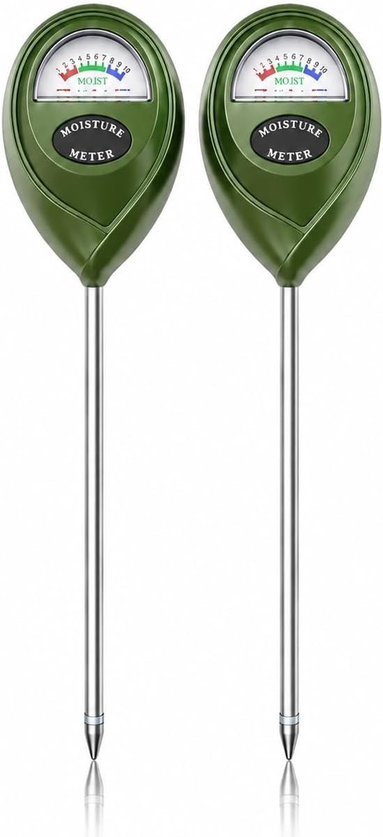 Bodemvochtigheidsmeter 16,5 cm - roestvrij staal en ABS - dubbel gekalibreerd - nauwkeurige plantverzorging - ShopVlot