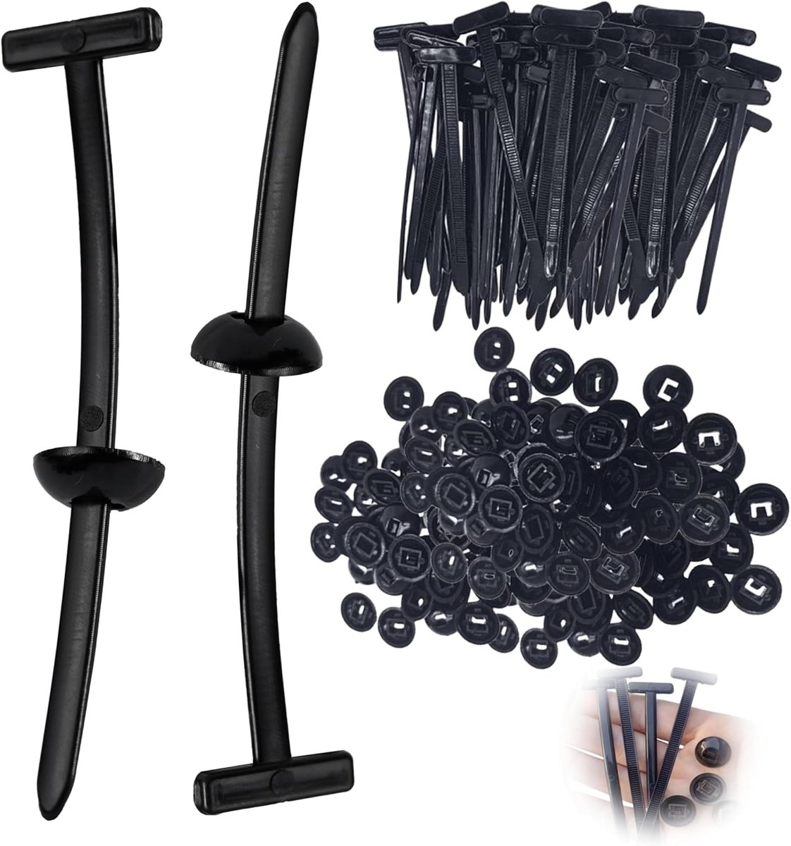 Kabelbinders 100 Stuks - Nylon Universele Kabelbinder - Herbruikbaar - Ideaal voor Thuis en Klussen - ShopVlot
