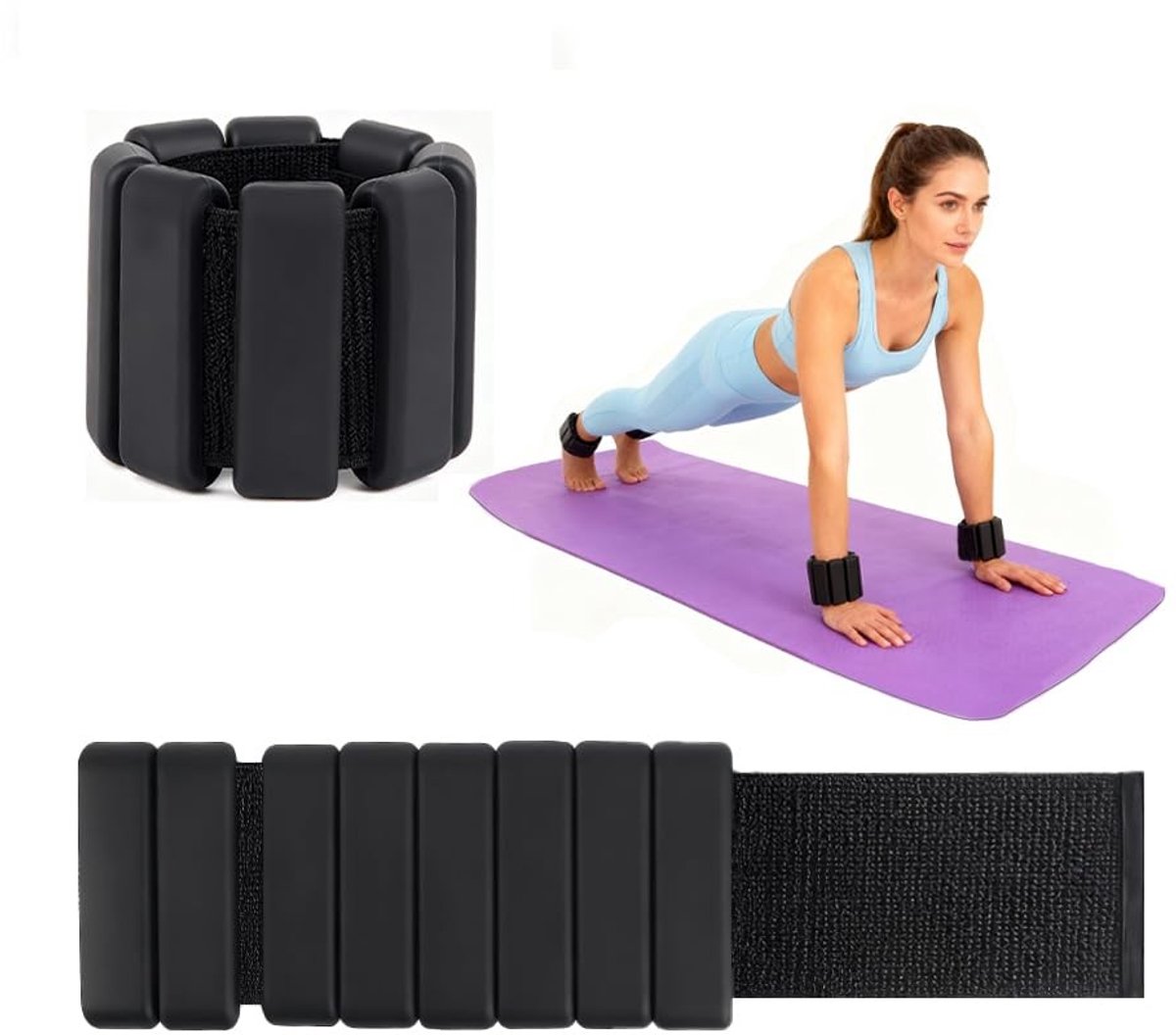 Solidchoice - 2 Stuks Verstelbare Enkelgewichten voor Yoga en Fitness