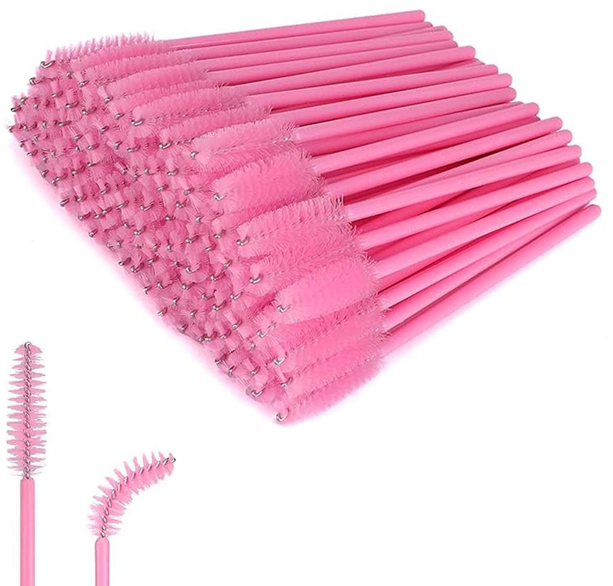 Solidchoice - 100 Stuks Wegwerp Wimperborstels voor Make-up