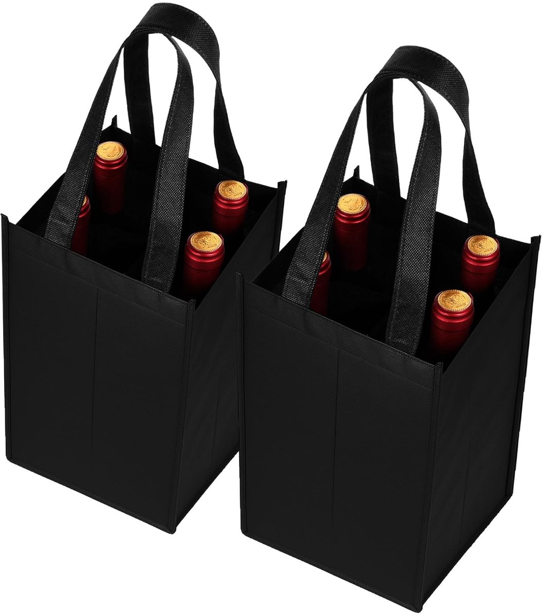 Solidchoice - Set van 2 Herbruikbare Flessenhouders met 4 Compartimenten