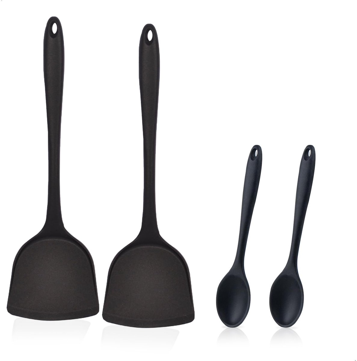 Solidchoice - Set van 4 Silicone Keukengerei met Spatula's en Lepels