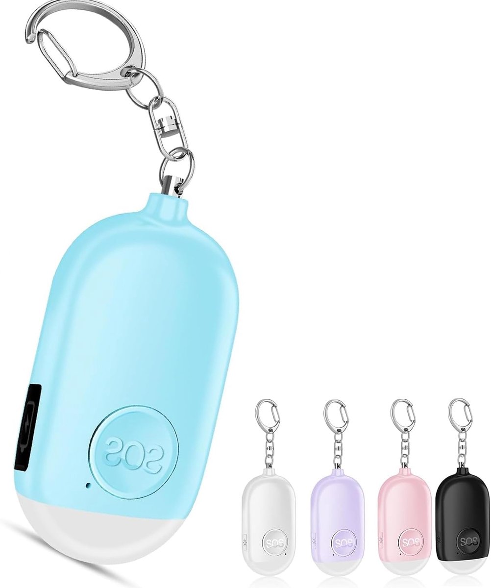 Persoonlijk alarmsysteem - 130dB zelfverdedigingsalarm - oplaadbaar met LED-lamp - ShopVlot