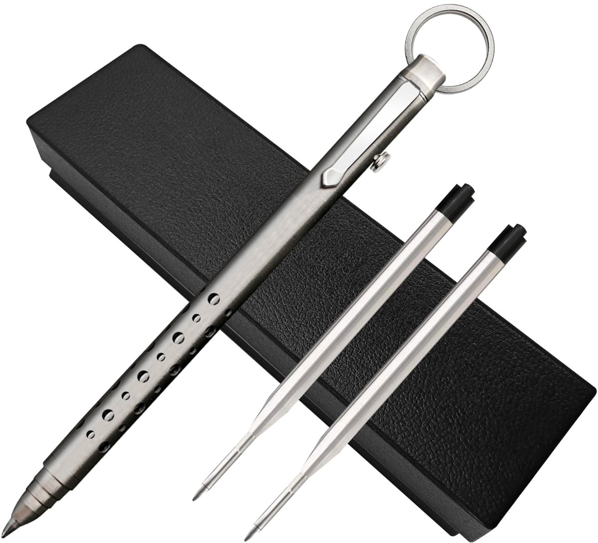 Solidchoice - Titanium Legering Balpen met Clip, EDC Pocket Pen