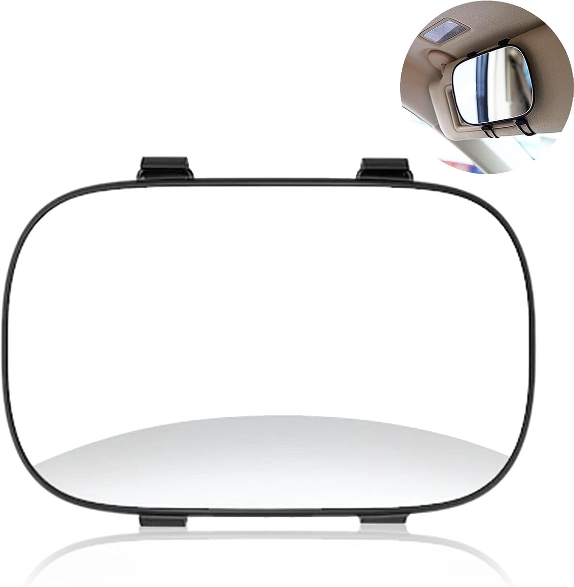 Make-up Spiegel voor Auto - 17 x 11 cm - Zonnevizier - Veiligheidsglas met explosiebestendige film - ShopVlot