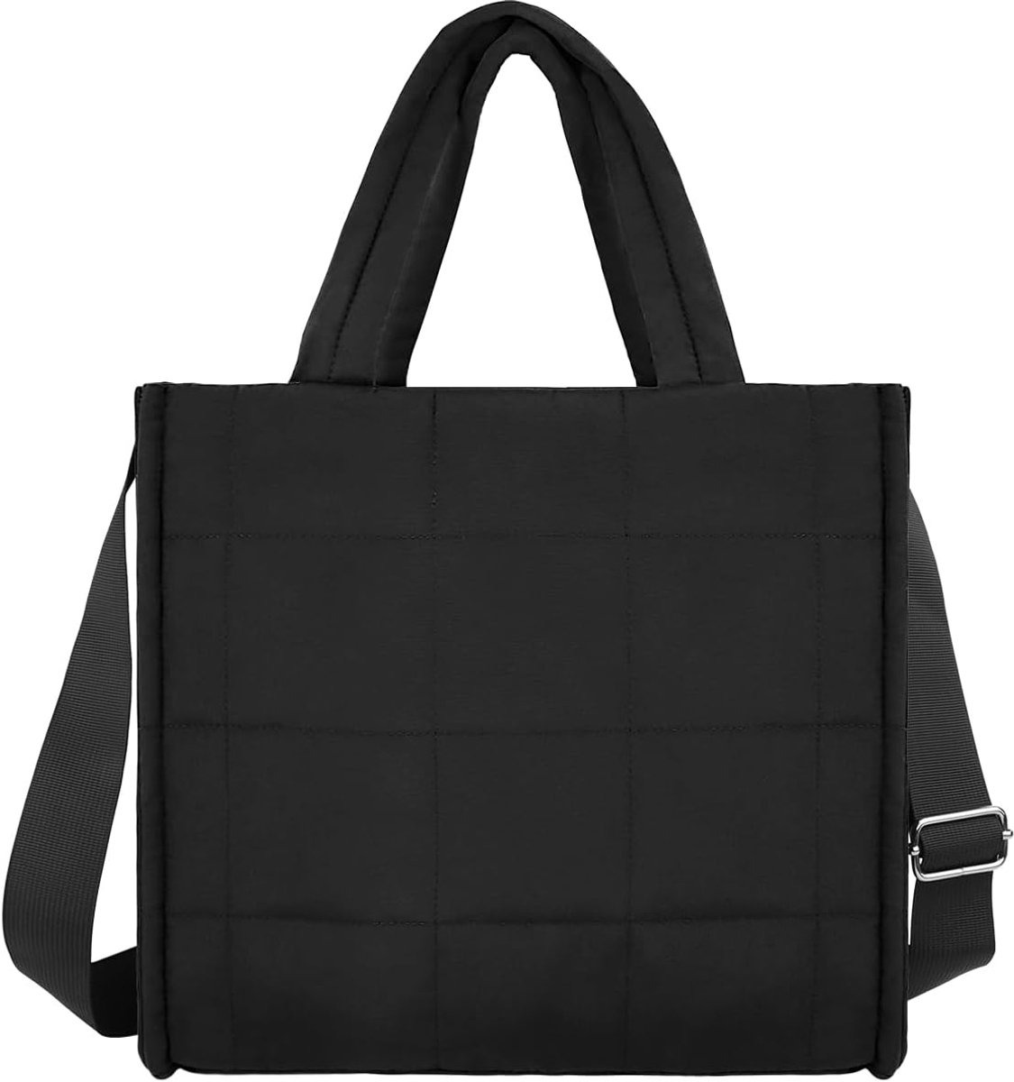 Tote Bag Shopper for Women, Nylon Lightweight Buffer Handbag, Waterproof Bags with Removable Shoulder Strap, Casual - ShopVlot