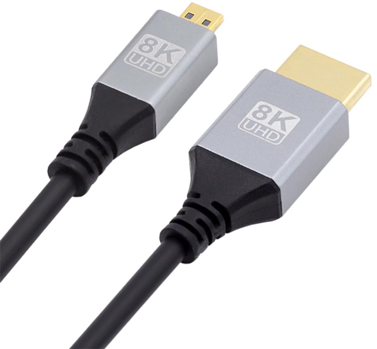Micro HDMI 2.1 Ultra Thin HDTV Cable 8K 4K Hyper Super Flexible Slim Cord Type-A to Type-D for Camera HDTV 200CM - ShopVlot