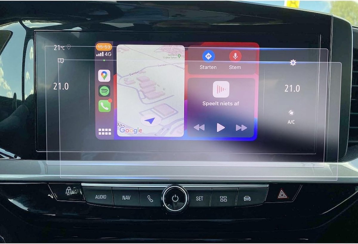 Navigatiefilm 10 Inch - Nano Screen Protector - 6H krasbestendig - Voor Opel Mokka B (2021-2027) - ShopVlot