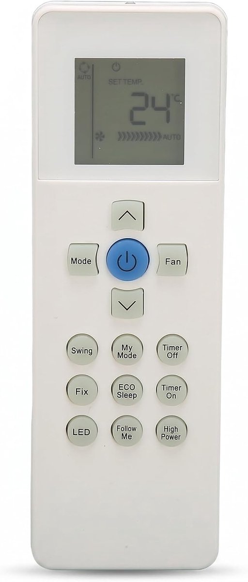 Afstandsbediening Airconditioner - Vervangend model - Compatibel met Carrier RG67N BGEF - Eenvoudig te gebruiken - ShopVlot