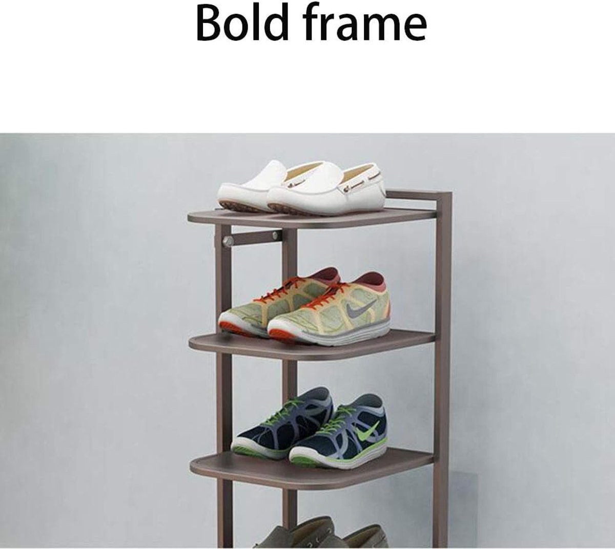 Schoenenrek 8-niveaus - Metalen frame - Wit - Ideaal voor entree of gang - ShopVlot