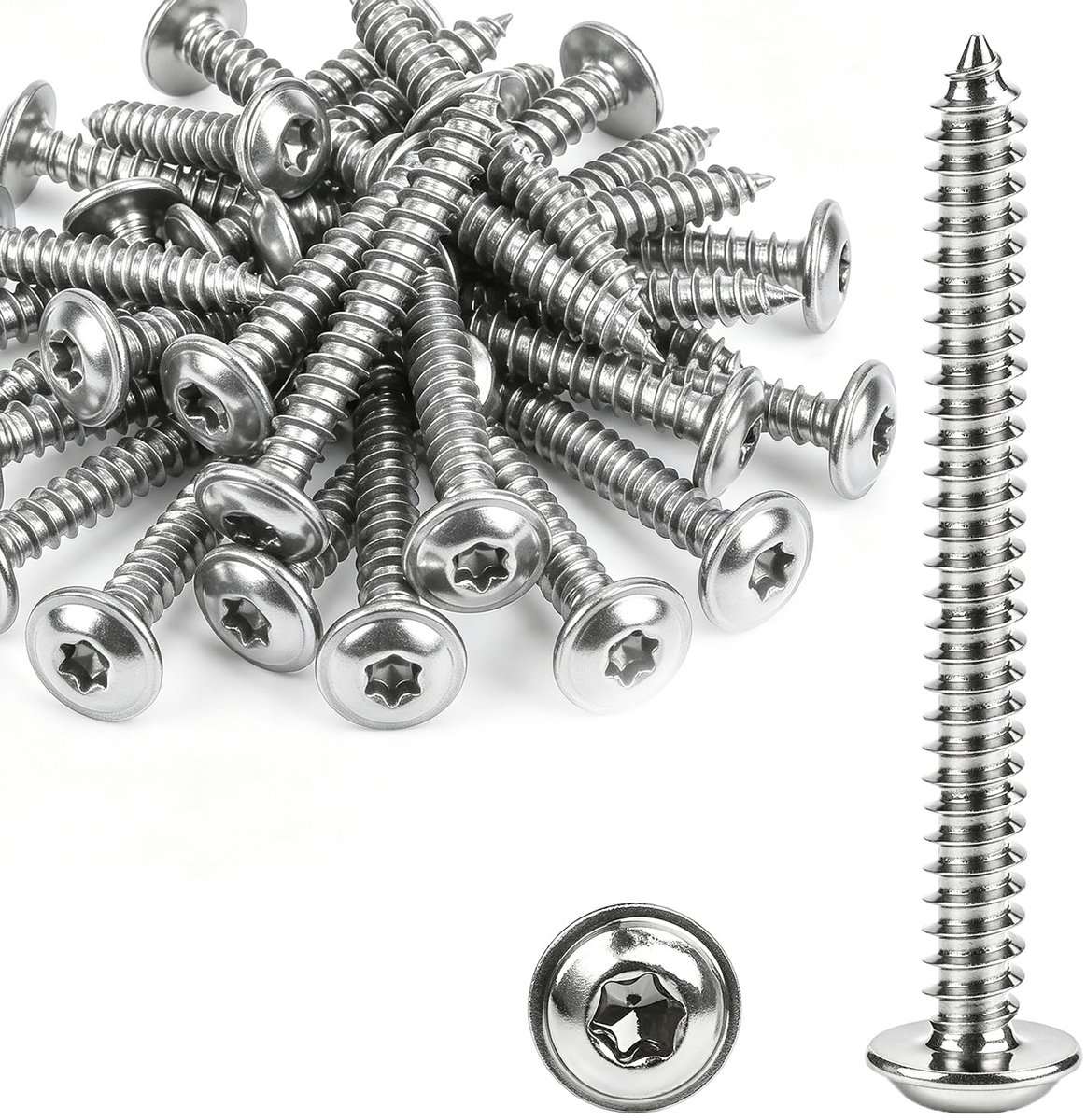 Torx-schroeven M4x40mm - 304 roestvrij staal - zelfborend - ideaal voor metaal en hout - ShopVlot