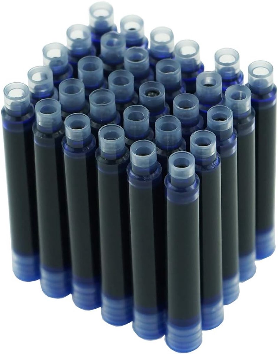Vulpen inktpatronen 3,4mm - blauwe kleur - 30 stuks - ideaal voor schrijvers - ShopVlot